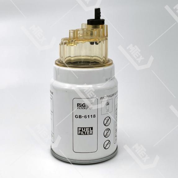 GB-6118 Фильтр топливный сепаратора с отстойником ПАЗ, Камаз Big Filter GB-6118