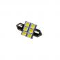  Лампа светодиодная 12В/10Вт (пальчиковая) 31мм (6SMD) белый