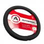AP-810BK(M) Оплетка на руль (соболь) M Autoprofi Luxury кожа плетеные вставки черная AP-810 BK (M)