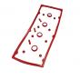406.1007245 Прокладка клапанной крышки ЗМЗ-405/406 силикон красный набор (Rosteco)