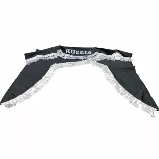 GB.9003005-0108 Шторка ГАЗель черная (с кисточками) бархат гладкий RUSSIA